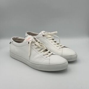 Good Man Brand Edge Sneakers Men's 13 White Leather Made in Italy Court Shoes